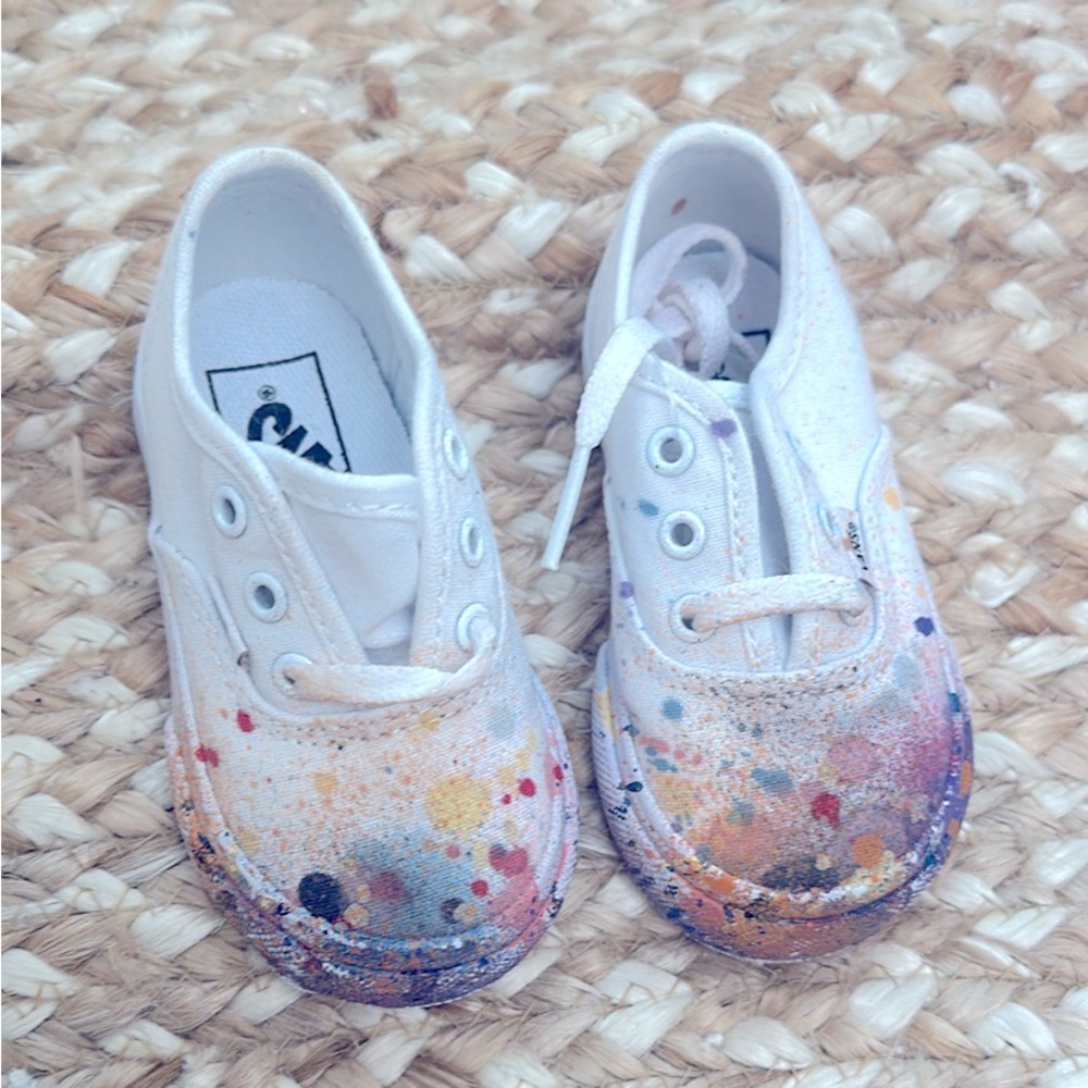 BRAND NEW baby paint splatter vans